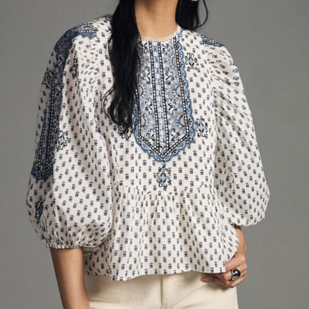 Anthropologie Peasant Top, size Small